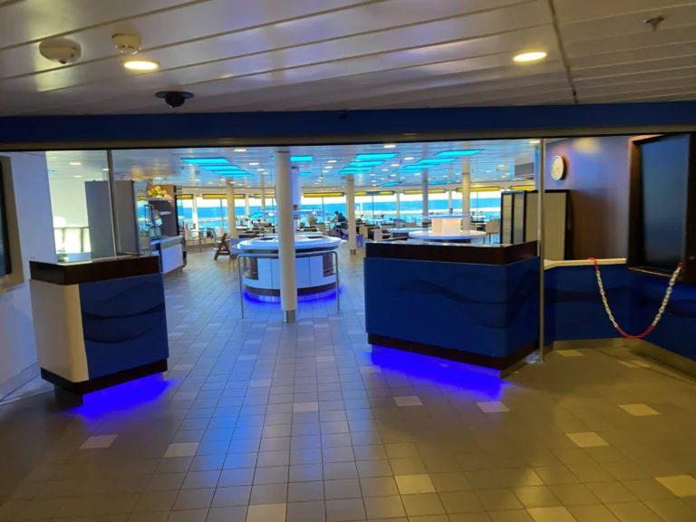 De Food Express-balie op de Scandlines-ferry